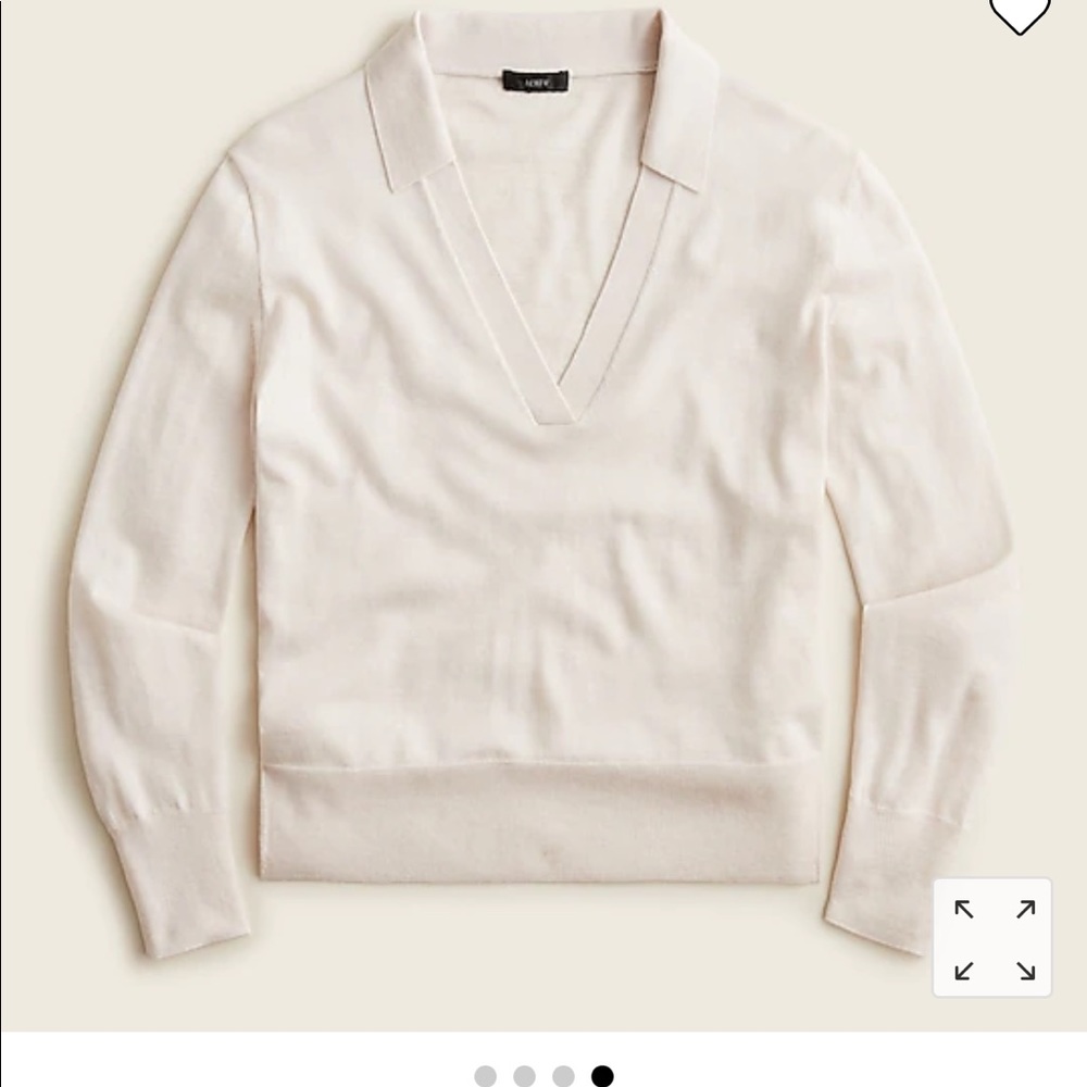 J. Crew Cream V-Neck Sweater